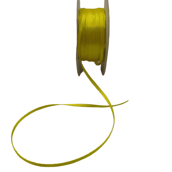 Κορδέλα σατέν διπλής όψεως Κίτρινο Υλικά Διακόσμησης woodworld