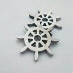 Τιμόνι ξύλινο 4 εκ λευκό