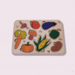Εκπαιδευτικό Ξύλινο πάζλ με λαχανικά