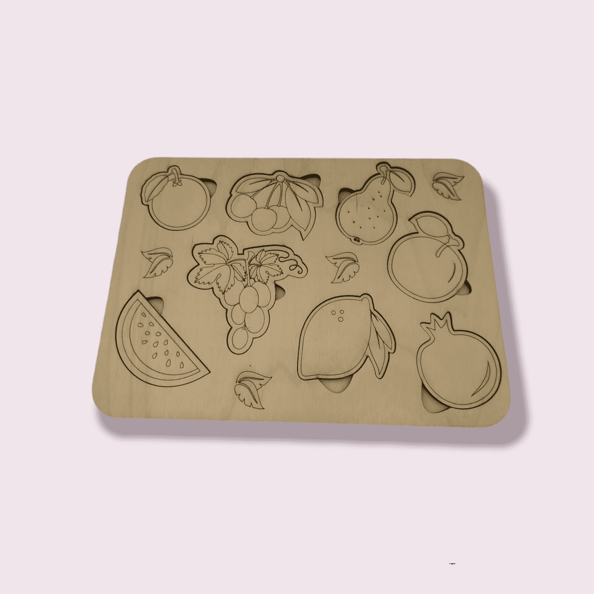 Εκπαιδευτικό Ξύλινο πάζλ με φρούτα - Image 2