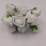 Τριαντάφυλλα 15 mm λευκά -10 τεμάχια