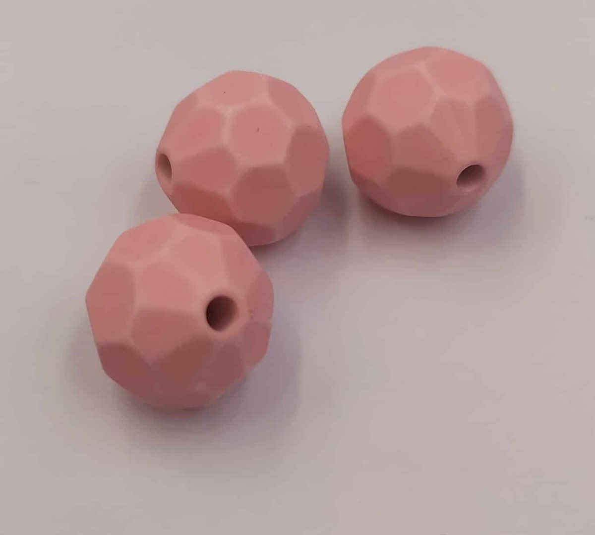 Χάντρα ρόζ πολυγωνική - Image 1