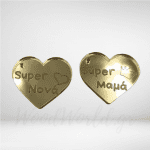 Καρδία plexiglass χρυσό