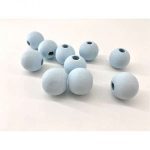 Ξύλινη χάντρα 1,5cm σε χρώμα Σιέλ