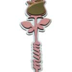 Χειροποίητο ξύλινο τριαντάφυλλο με plexiglass πέταλα