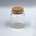 Βαζάκι γυάλινο με φελλό 4,7εκ. Χ 5εκ