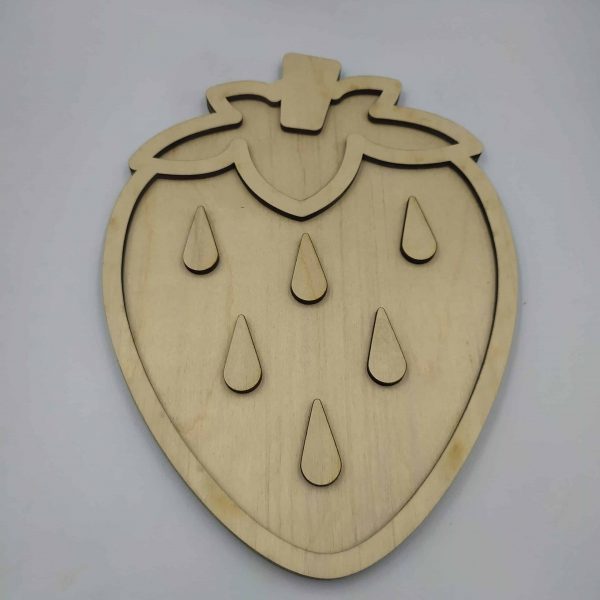 Εκπαιδευτικη Ξύλινη Φράουλα