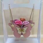 Ξύλινο χειροποίητο κασπώ για διακόσμηση λουλουδιών