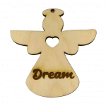 Ξύλινος άγγελος με ευχή 3 τεμ