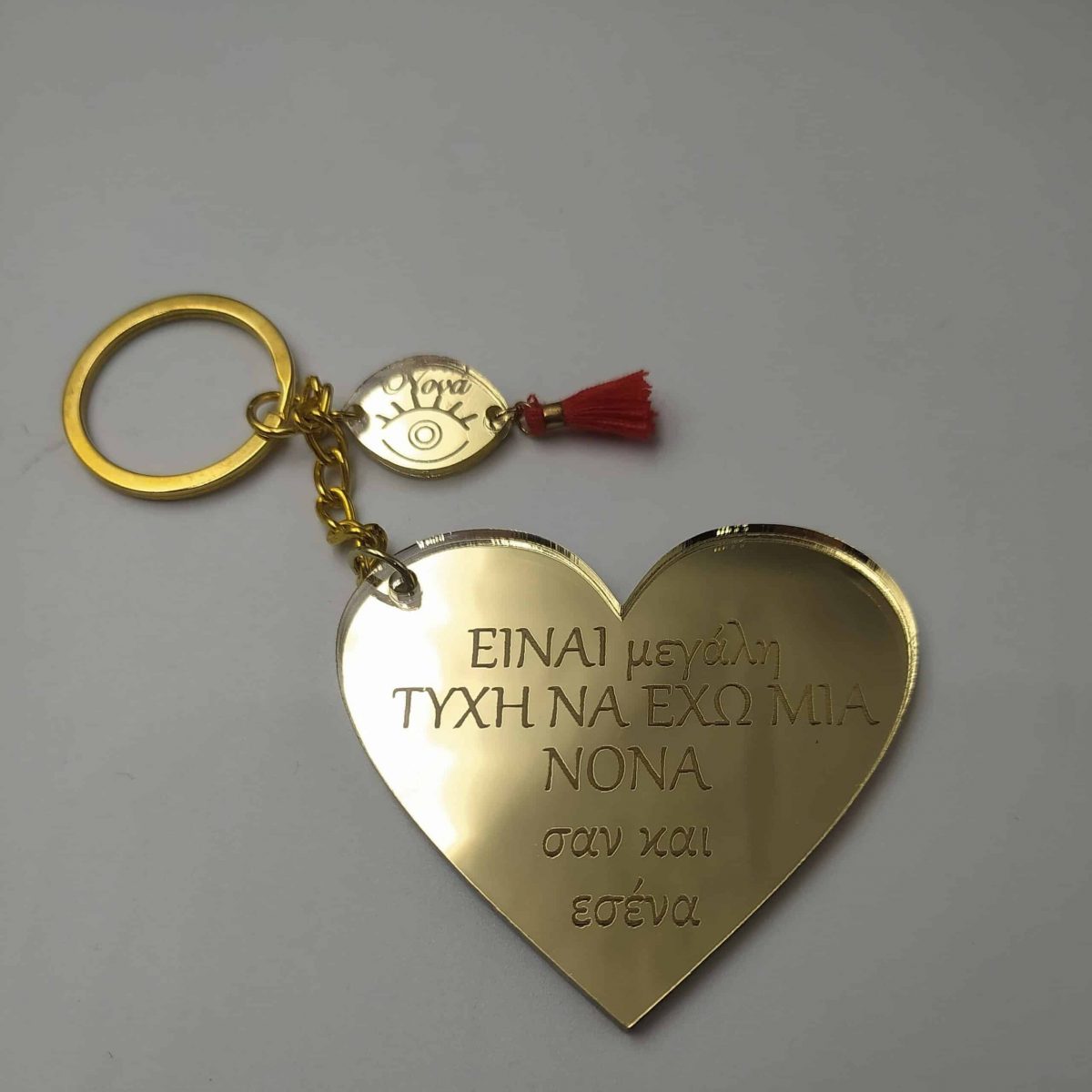 IMG_20220906_122443 Σετ Ξύλινο κουτί με καρδιές και μπρελόκ Νονά - Image 3