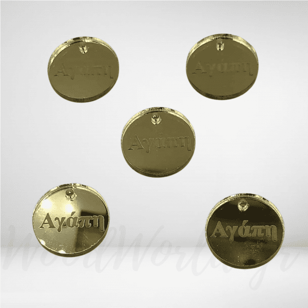 Στρογγυλό με ευχές plexiglass