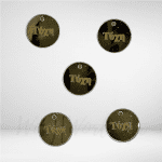 Στρογγυλό Τύχη plexiglass χρυσό