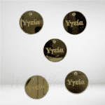 Στρογγυλό Υγεία plexiglass χρυσό