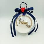 Μπάλα στολίδι -Με χιονονιφάδες με όνομα επιλογής