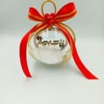 Μπάλα στολίδι -Με χιονονιφάδες με όνομα επιλογής