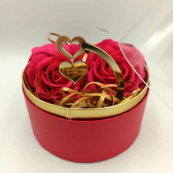 Κουτί με αρωματικά  soap rose Αγίου Βαλεντίνου woodworld