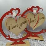 Διακοσμητική κρεμαστή καρδιά με επιλογή κειμένου