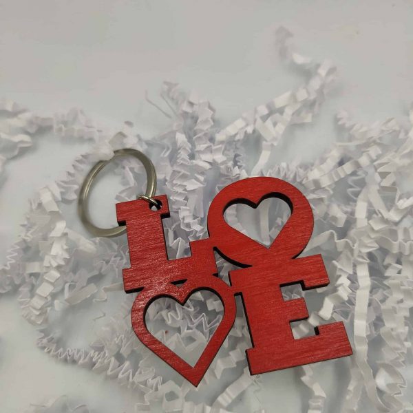 Ξύλινο Μπρελόκ LOVE