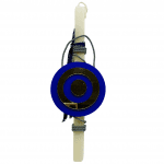 Λαμπάδα Μάτι χρυσό καθρέφτη συνδυασμός ξύλο και plexiglass