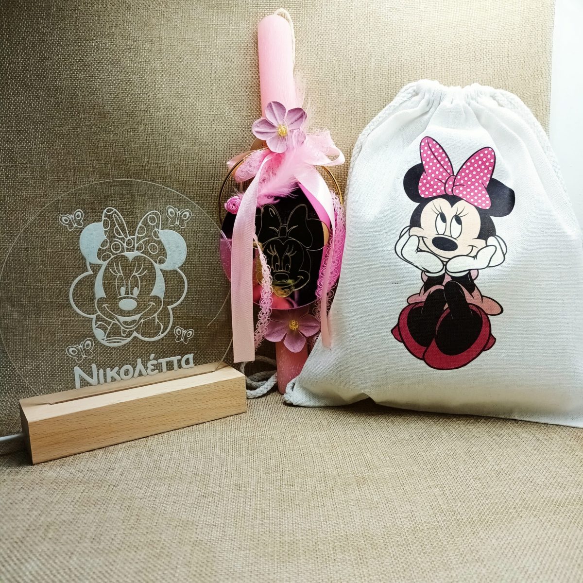 20230311_193732 Σετ Λαμπάδα για κορίτσι ποντικάκι με φωτιστικό - Image 1