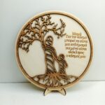 Ξύλινο διακοσμητικό- Μαμά με παιδί