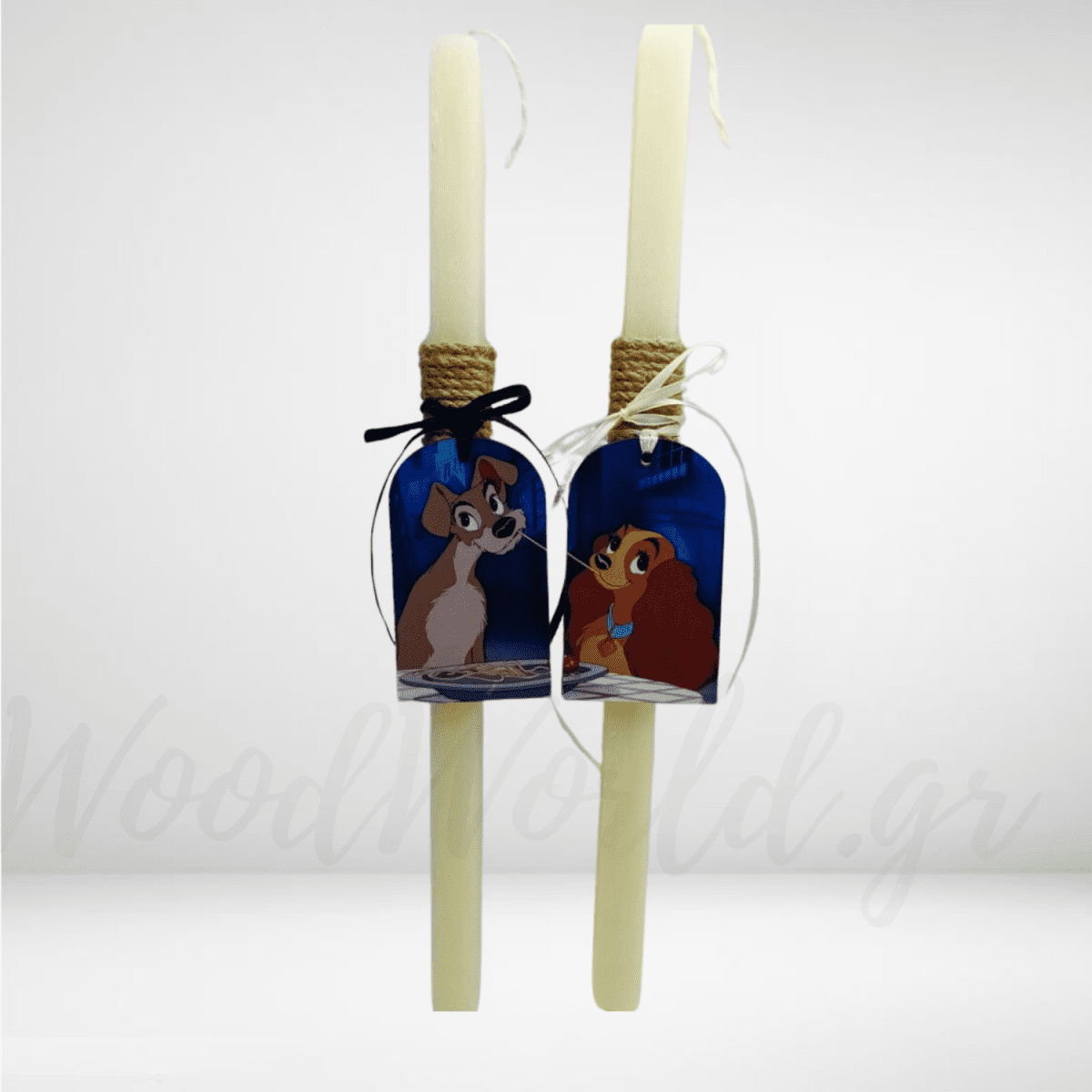 Σετ Λαμπάδα λαίδη και ο αλήτης - Image 1