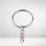 Κρίκος μπρελόκ με αλυσίδα ασιμή (10τεμ)