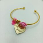 Βραχιόλι με μεταλλικό κρίκο super μαμά