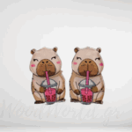 Σκουλαρίκια plexiglass capybara