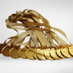 Μετάλλια Ενθύμιο Plexiglass Χρυσός Καθρέφτης