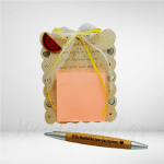 Ξύλινο Σημειωματάριο για την δασκάλα με στυλό