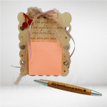 Ξύλινο Σημειωματάριο για την δασκάλα με στυλό