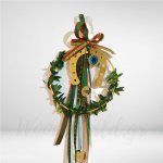 Χειροποίητο γούρι με μεταλλικό κρίκο με πέταλο