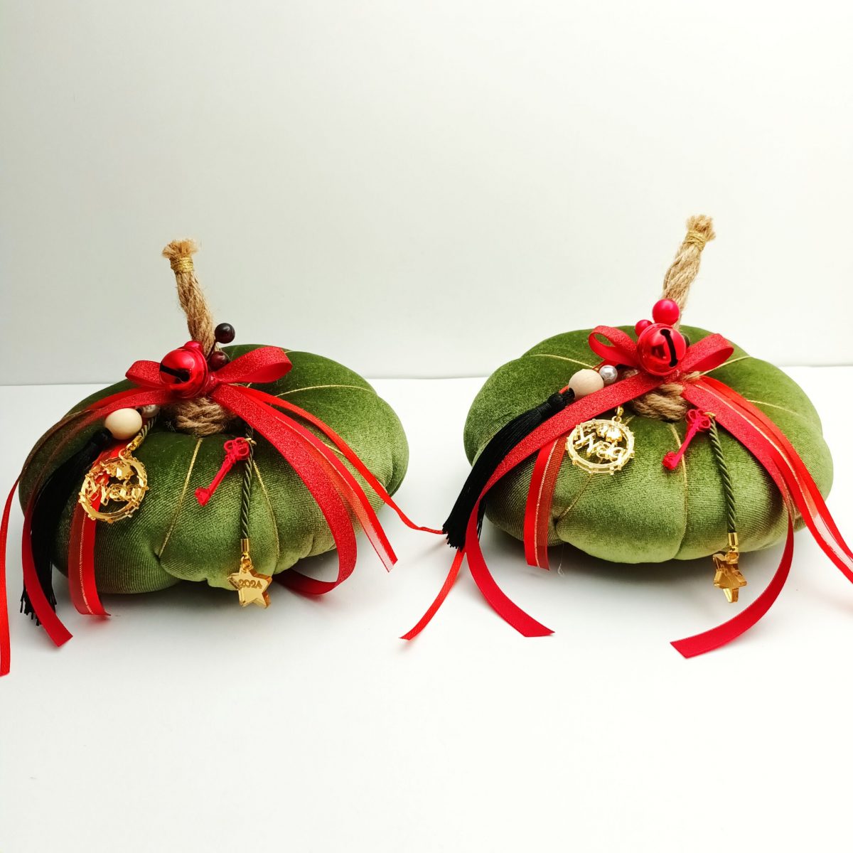 Χειροποίητο γούρι-Υφασμάτινη Κολοκύθα λαδί - Image 2