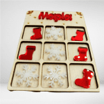 Χριστουγεννιάτικη τρίλιζα με όνομα με Plexiglass στοιχεία