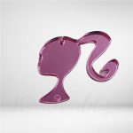 Διακοσμητικό κεφάλι barbie ρόζ καθρέφτης