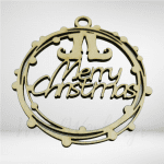 Ξύλινο χριστουγεννιάτικο στολίδι marry christmas