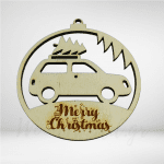 Ξύλινο χριστουγεννιάτικο στολίδι marry christmas