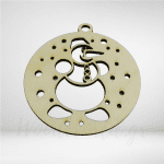 Ξύλινο χριστουγεννιάτικο στολίδι χιονάνθρωπος