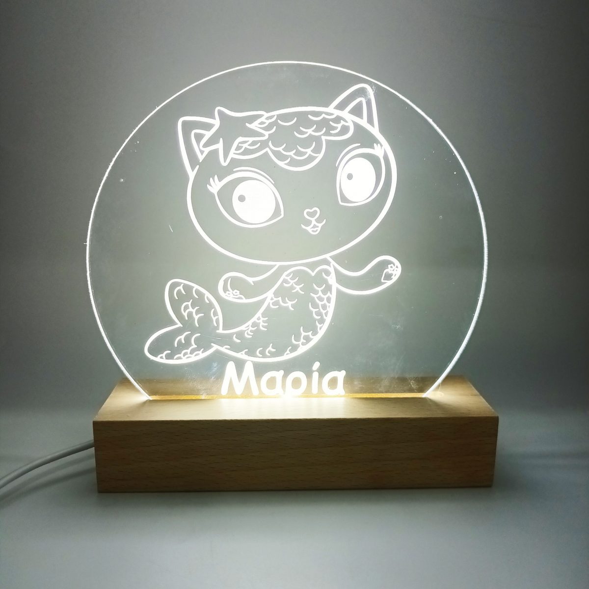 Σετ Λαμπάδα για κορίτσι γοργόνα με φωτιστικό - Image 2