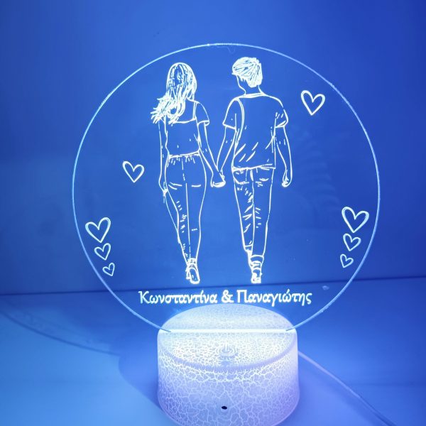 Φωτιστικό plexiglass με ζευγάρι
