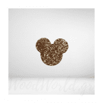 Διακοσμητικό στοιχείο Minnie χρυσό glitter