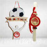 Σετ Λαμπάδα Ολυμπιακού με κρεμαστή ταμπέλα με όνομα