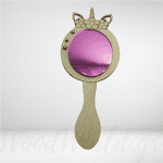 Ξυλινός καθρέφτης με Unicorn