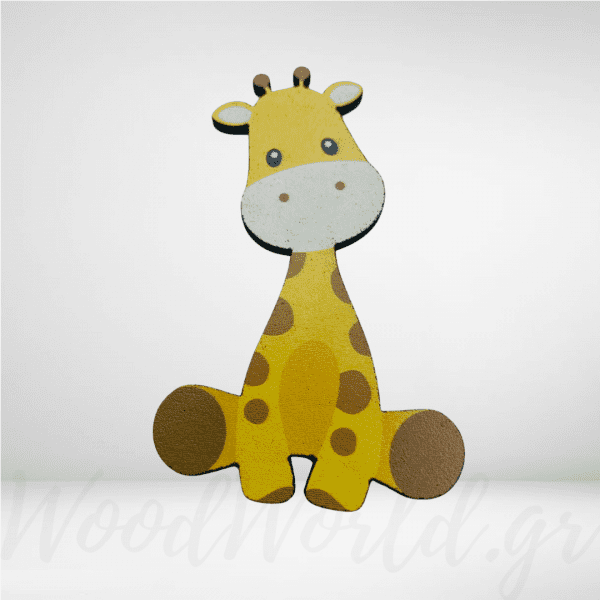 Ξύλινη Φιγούρα Giraffe ΥΛΙΚΑ ΚΑΤΑΣΚΕΥΩΝ woodworld