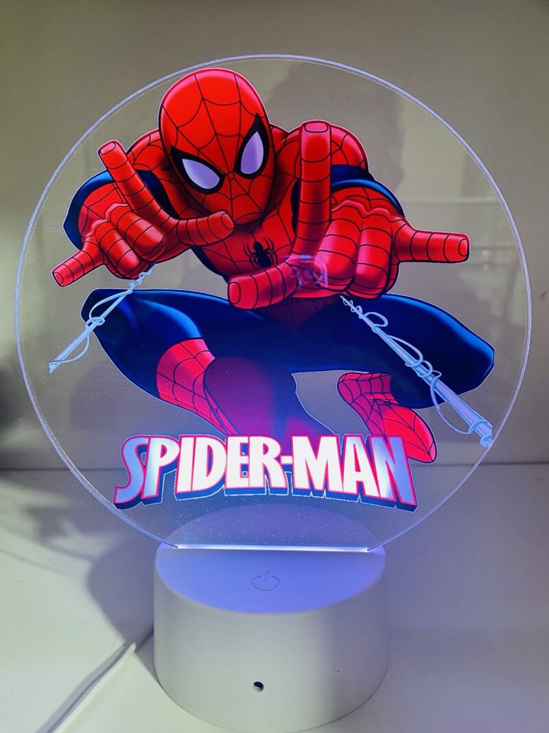 Φωτιστικό plexiglass Spider-Man Φωτιστικά woodworld