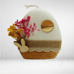 Διακοσμητικό κερί Καλό Πάσχα Νονά (Λευκό)