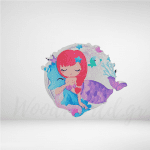 Ξύλινη Φιγούρα Γοργόνα Ιππόκαμπος