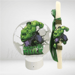 Σετ Λαμπάδα Hulk με φωτιστικό