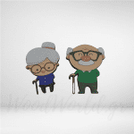 Ξύλινη Φιγούρα Παππού&Γιαγιά